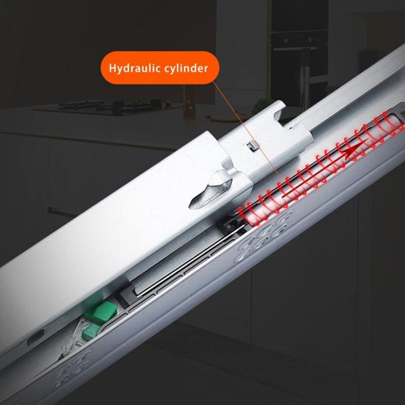 Concealed Drawer Runners Soft Close Undermount Full Extension Cabinet Rails with Locking Devices Rusts Resistant Slides