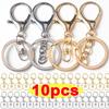5/10pcs Lobster Clasps Lanyard Snap Hooks with Key Rings Metal Key Chain Lobster Claw Clip Hook for Keychains Jewelry DIY Crafts