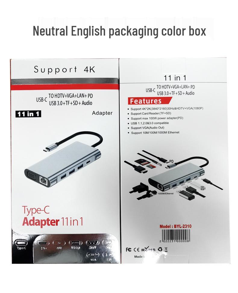 Новая одиннадцатипортовая гигабитная док-станция USB-C с расширением USB 3.0 и VGA для ноутбуков