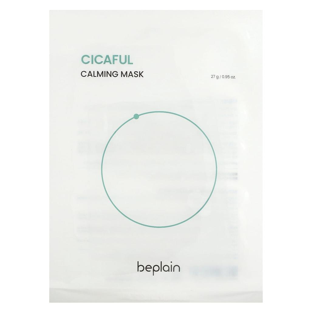 Cicaful Calming Beauty Mask, 10 Sheet Masks, 27G (0.95 Oz) Each