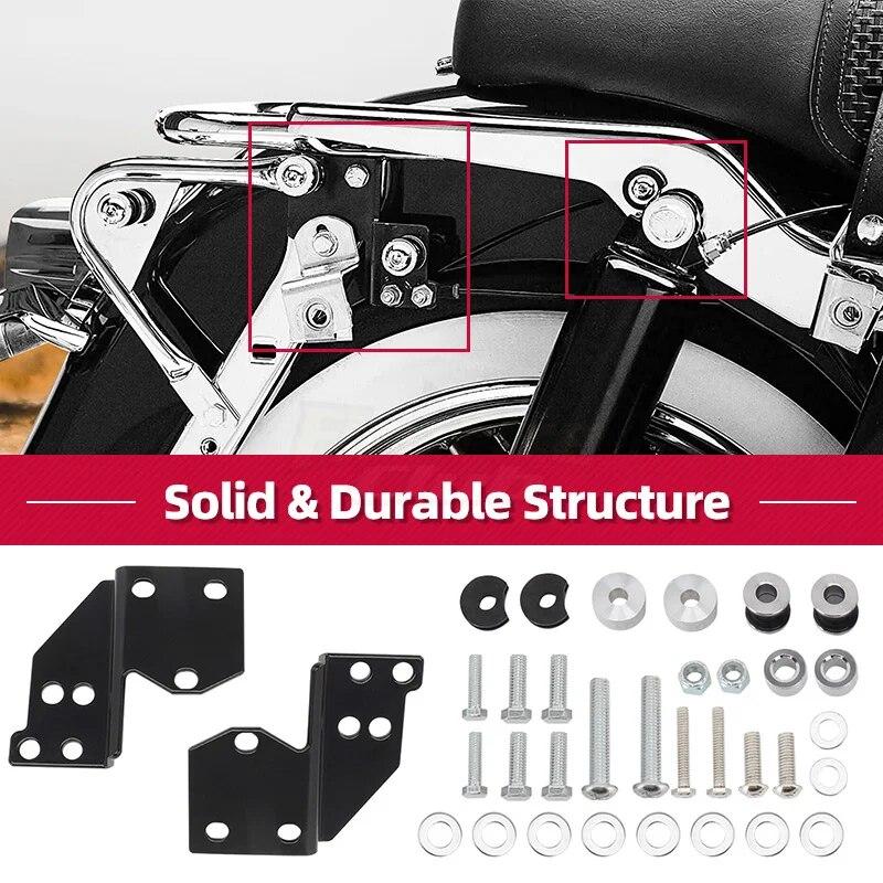 Motorcycle Docking Hardware Kit For Harley Touring Road King Street Road Electra Glide 1997-2008 Detachable Sissy Bar Solo Rack