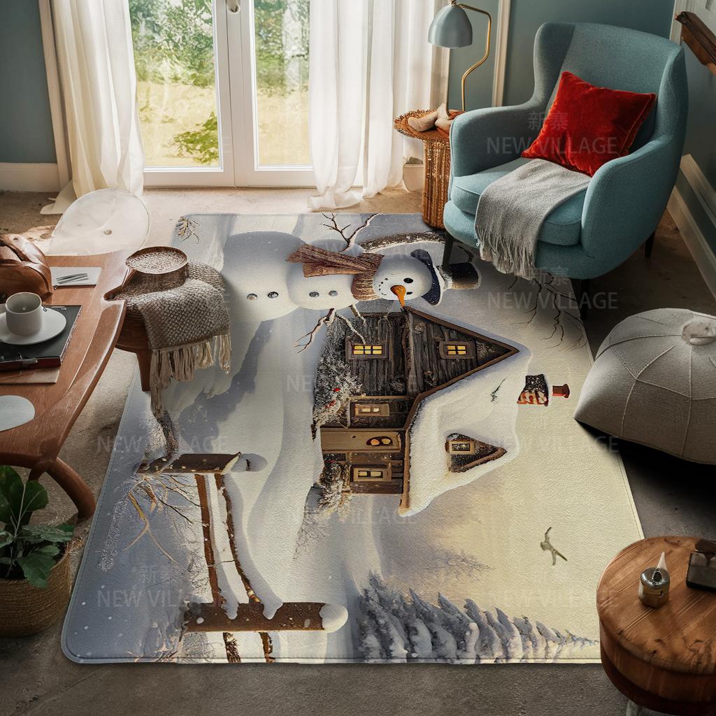 Ковер у входа в дом Домашний коврик у двери Гостиная Ванная Комната Ноги ванная комната Нескользящие коврики с водопоглощением для ванной Счастливого Рождества зима