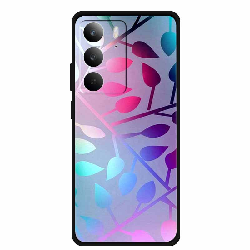 Чехол для Realme C75 RMX3941 C75X 4G Задняя панель Мягкий Силикон Цветной Роскошный ТПУ Чехол для Телефона C 75 Девичий Бампер Фиолетовый Градиент