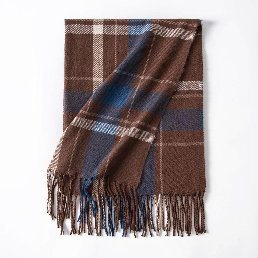 Шарф в британском стиле, женский, зимний, атмосфера, новый, осенне-зимний, утолщенный, универсальный, атмосфера, теплый шарф