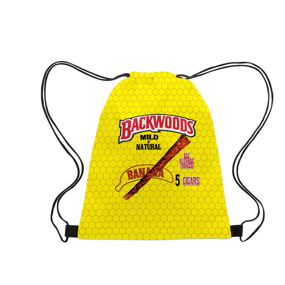 3D Backwoods Cigar 3D Drawstring Bag, Oxford Cloth Drawstring Bag