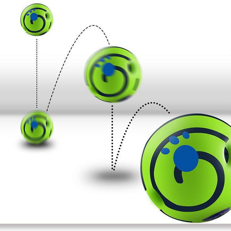 Игрушка для собаки Wobble Wag Giggle Glow Ball Интерактивная игрушка для привлечения внимания собаки Забавная игрушка-мяч со звуками смеха при перекатывании или встряхивании Для развлечения домашней собаки