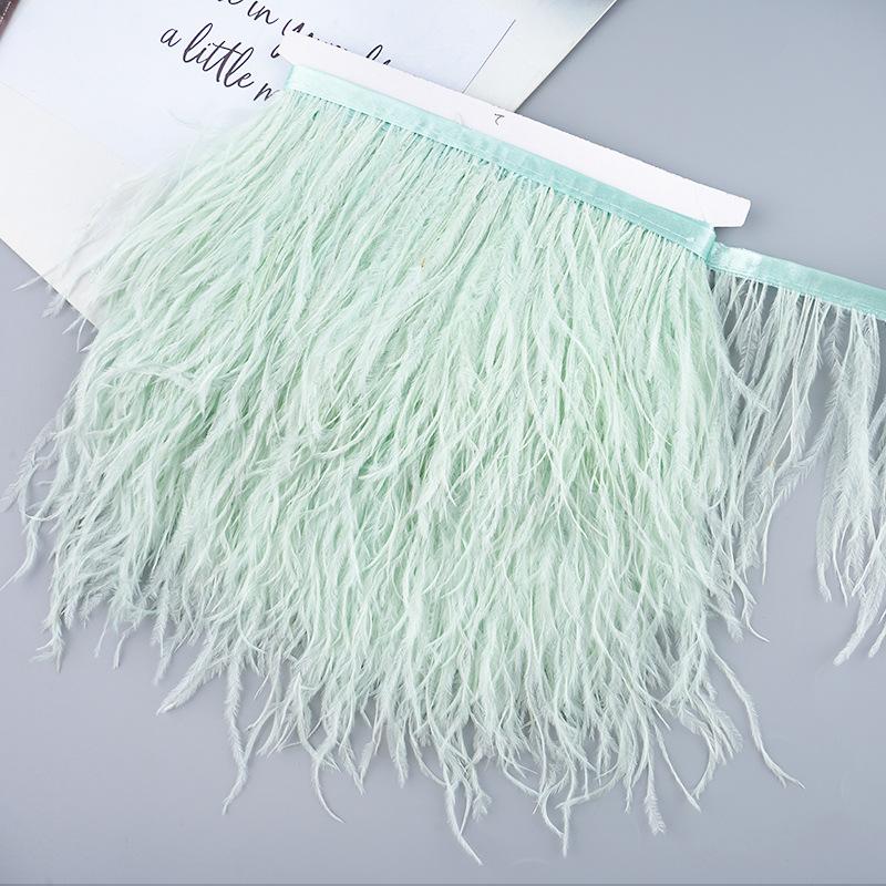 Diy Handmade Accessories Colorful Ostrich Feather Cloth Edge Decorative Accessories Clothing Accessories Wedding Skirt