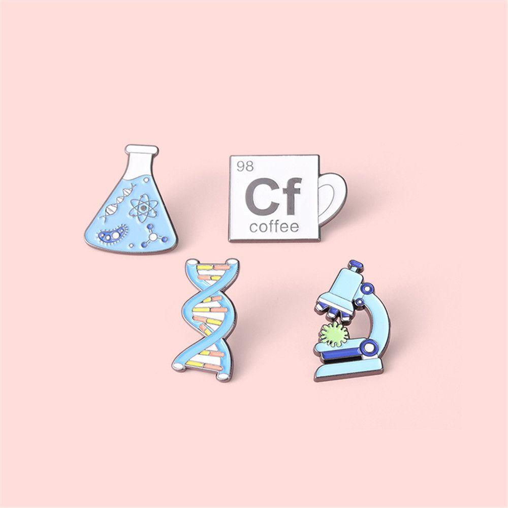 Science Teacher Gift Beaker Chemical Molecular Brooches Science Badges Enamel Pin