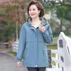 Women Spring Autumn Hooded Trench Coat Fashion Casual Women Windbreaker Mid-length Female Outwear Mother Coats