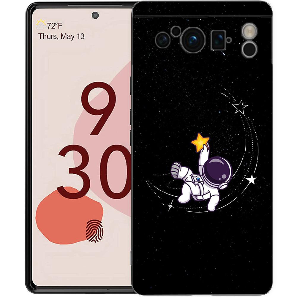 Чехол для телефона Google Pixel 10 Pro Pixel 9 Pro XL TPU Чехол Pixel 8 Pro 9A 8A 7A 7 6A 6 Pro Мягкая Обложка Милый Астронавт