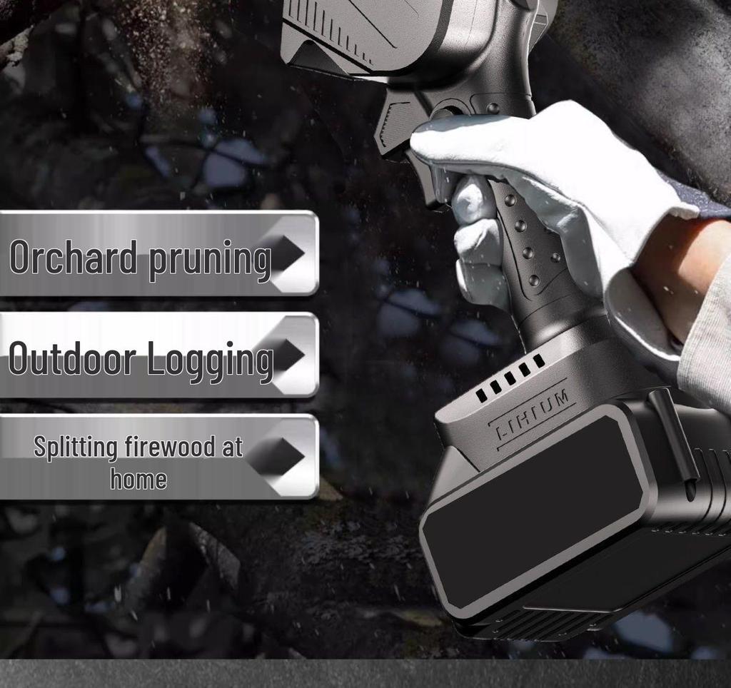 Rechargeable Handheld Lithium Battery Chainsaw - Wireless Small Tree Cutting & Pruning Saw