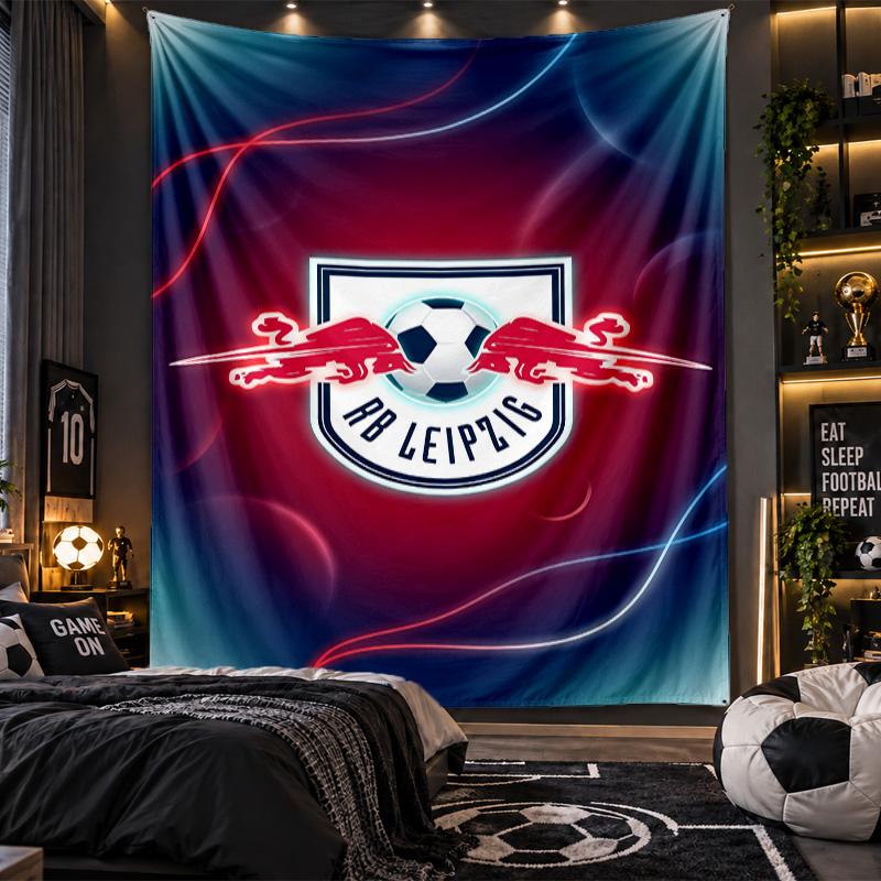 Настенный гобелен RB Leipzig Футбольный принт Ткань для гостиной спальни домашнего декора