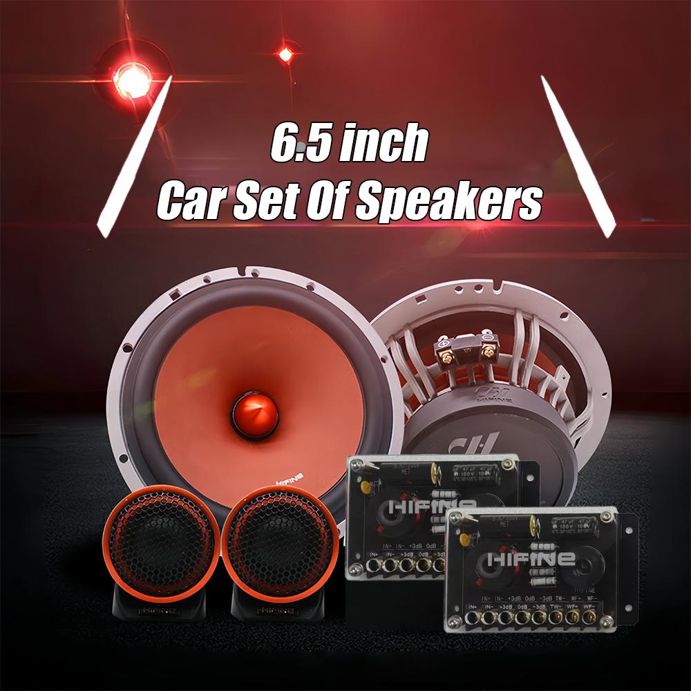 Автомобильный комплект динамиков 6,5-дюймовый автомобильный аудио усилитель мощности HIFI автомобильный динамик передней двери басовый твитер среднечастотный сабвуфер комплект динамиков
