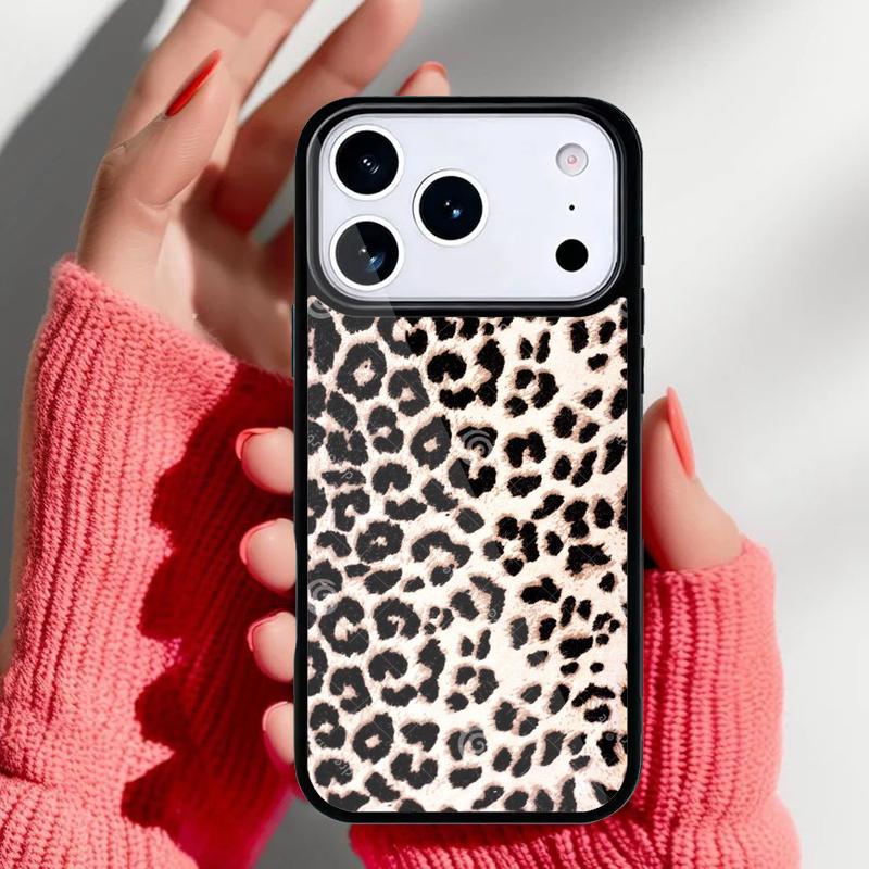 Чехол с леопардовым принтом для iPhone 17 16 15 14 13 Pro Max Задняя крышка для 12 11 Pro Coque
