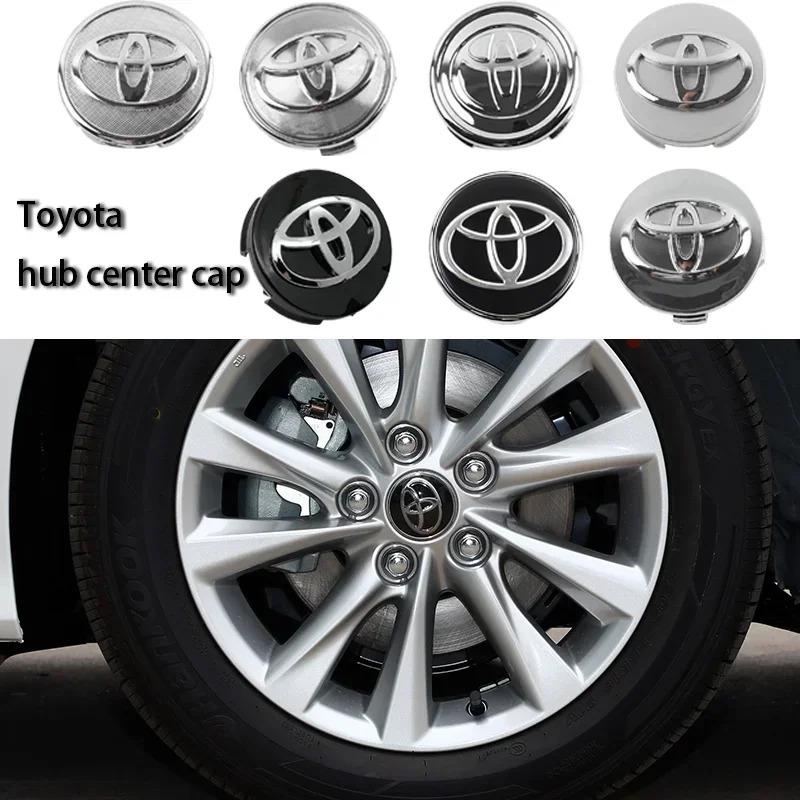 NBNQ8 Car Wheel Center Hub Cap Logo Stickers Rim Cover Emblem Styling for Toyota Hilux Land Corolla Supra Rav4 Prado Prius Aqua Camry