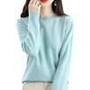 Women Sweater Solid Color Round Neck Long Sleeve Slim Fit Top Casual Autumn Winter Knitting Tops Travel Daily Wear