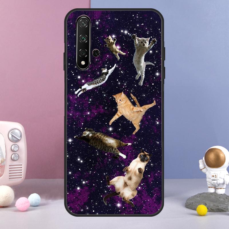Кот в космосе Для Huawei Nova 12i 12s 11i 8i 7i 9 10 SE Y60 Y61 Y70 Y72 Y73 Y90 Y91 P20 P30 P40 Lite Чехол