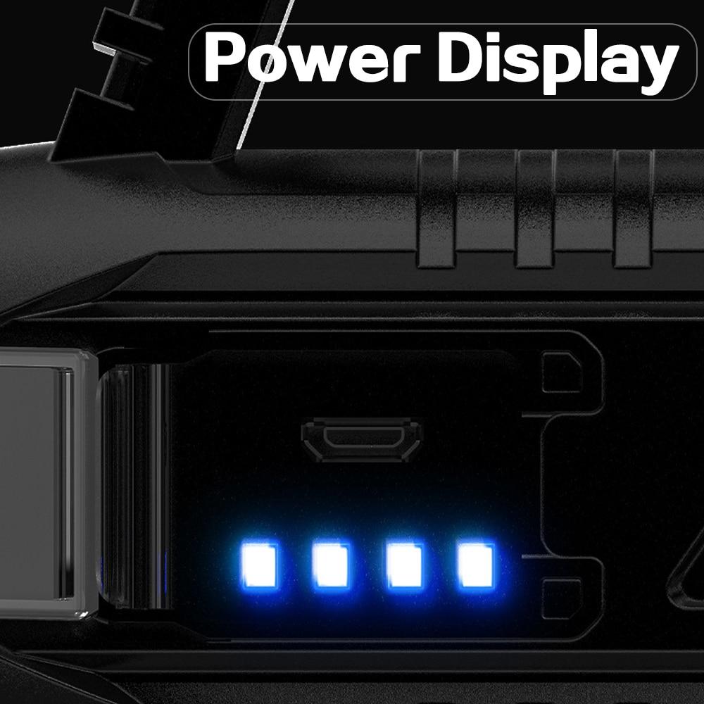 Super Bright LED Work Lamp Portable Flashlight Built-in Battery LED Searchlight USB Rechargeable Waterproof Torch