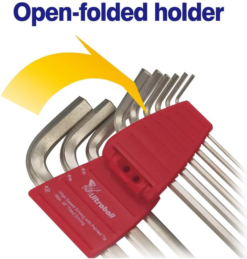 VESSEL Final Tightening Ball Point L Type Hex Wrench Set of 3 Points 3 Surface Contact Ultra Hex Shape 8409BP (Set 9)