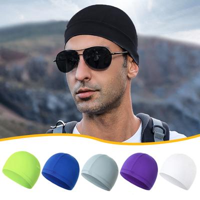 Шлем с подкладкой, быстросохнущая спортивная шапка, дышащая ткань, впитывающая пот, высокоэластичная спортивная шапка, охлаждающая кепка