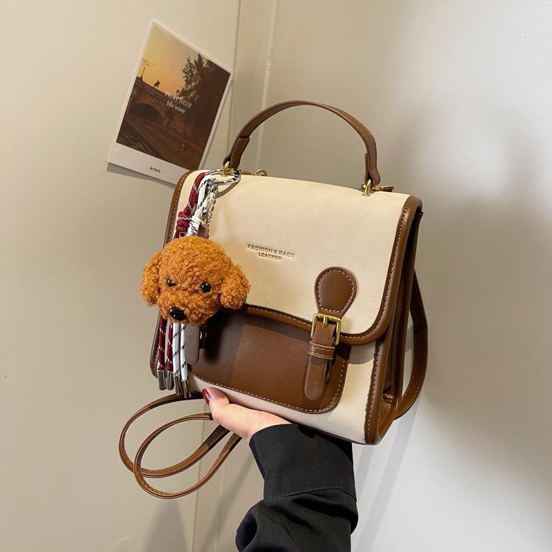 Осенне-зимний ретро женский рюкзак 2024 новый универсальный рюкзак изысканный мини контрастного цвета школьный рюкзак