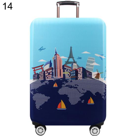 Эластичный чемодан с цветочным принтом, пыленепроницаемый защитный чехол для путешествий, чехол