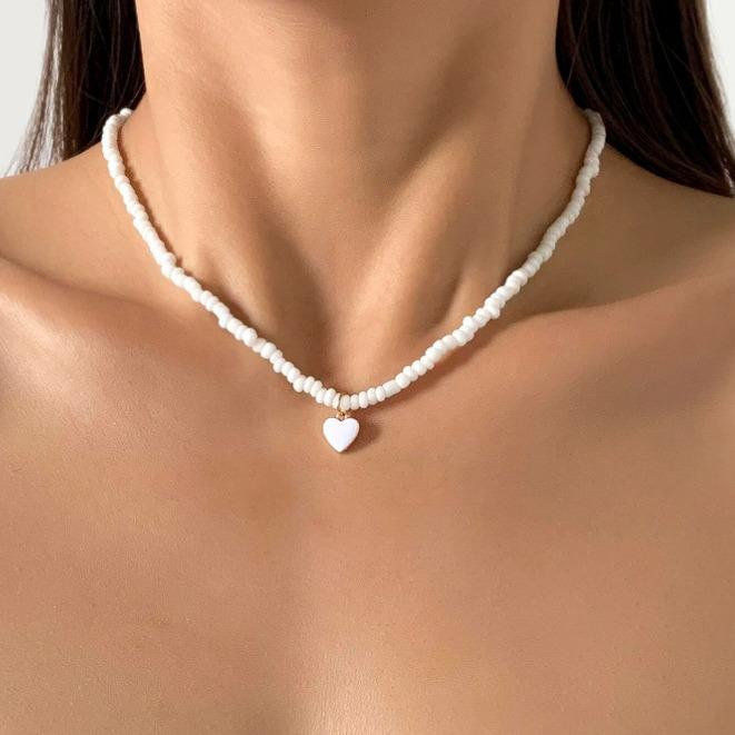 Ожерелье ручной работы из бисера с геометрическим узором «Любовь» в европейском и американском стиле