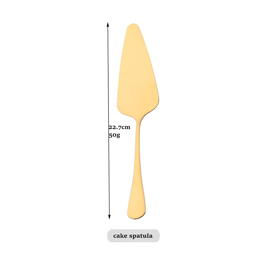 Drmfiy Colorful Dinnerware Set Stainless Steel Cutlery Cake Shovel Knife Pizza Cheese Cake Cake Spatula Baking Accessories Tools