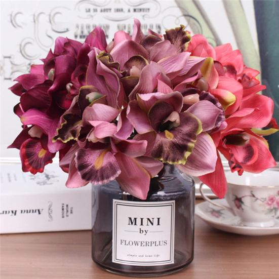 1 букет, 7 головок, искусственный цветок орхидеи, домашний отель, свадебный декор для свадебного стола