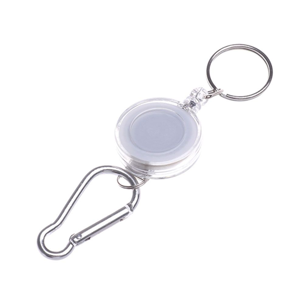 Carabiner Safety Coil Badge Retractable Key Chain ID Card Holder Keychain Pendant Fishing Key Ring