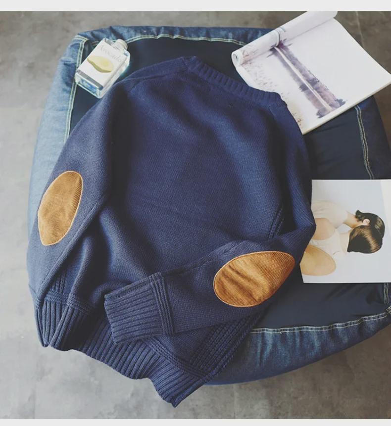 Мужской модный утолщенный свитер в корейском стиле 2023 года: Красивый, универсальный дизайн вязаных нашивок