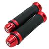 nakira 341 Grip! Bike Grips with Custom Bar End, Aluminum Handle, 0.9 inch (22.2 mm) Diameter, For Motorcycles, (Red)