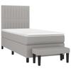 Maison Exclusive - Sommier à lattes de lit avec matelas Gris clair 90x200 cm Tissu