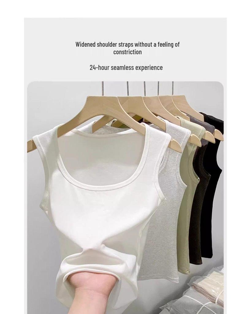 Women's Cotton Y-Back Tank Top - Versatile, Slimming, Casual Wear Camisole for Spring and Summer