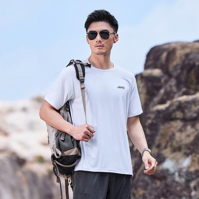 JEEP Men's Ice-Feel Breathable Short Sleeve T-Shirt