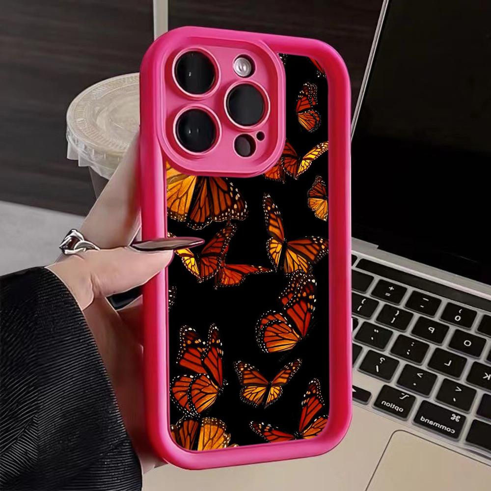 LZ4 Butterfly art design силиконовый чехол для телефона iPhone 11 13 14 15 16 Pro Max 7 8 16 Plus 12 mini XS Max XR противоударный задний чехол