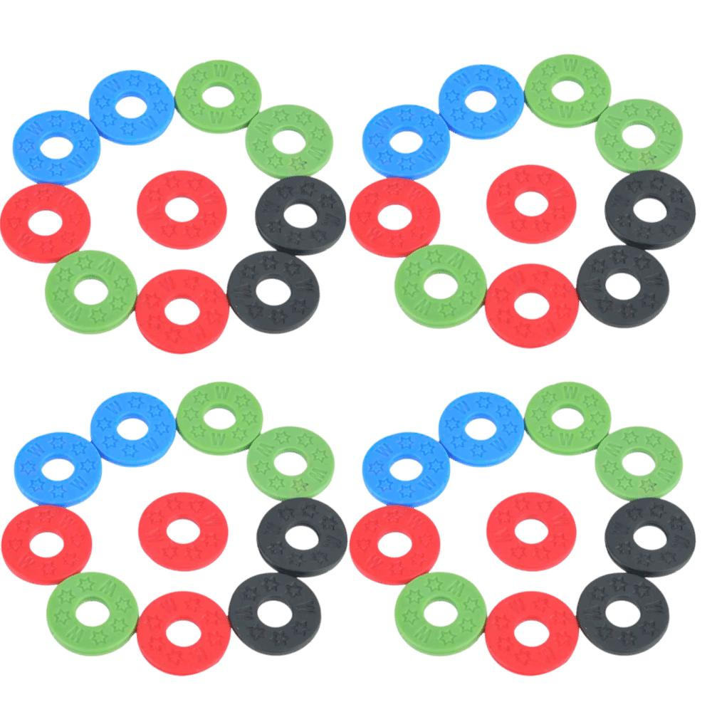40PCS Rubber Material Guitar Strap Locks Black, Red, Green, Blue Bass Guitar Accessory Bass Guitar