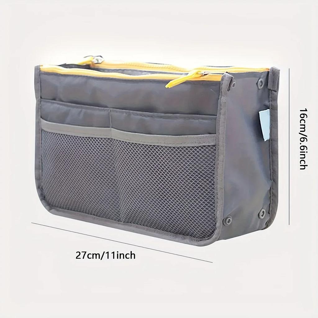 Многофункциональная внутренняя сумка Двухслойная сумка на молнии Средняя сумка Удобная дорожная сумка Большая вместимость Отделения для хранения