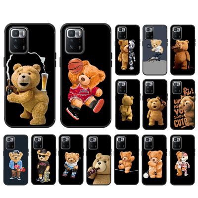 Чехол для телефона Xiaomi Redmi Note 11 10 Pro Note 8 Pro 9Pro Note9 9S 10S 9T Redmi 10 9C 9A, чехол с изображением плюшевого мишки и пива