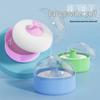 Baby Talcum Powder Puff Box - Portable Prickly Heat Powder with Fluffy Puff Storage