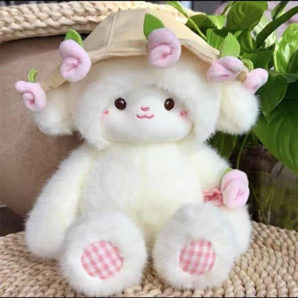 Simulation Sheep Plush Doll Fluffy Animal Fluffty Doll Sleeping Pillow Lamb Plush Toy  Home Decor