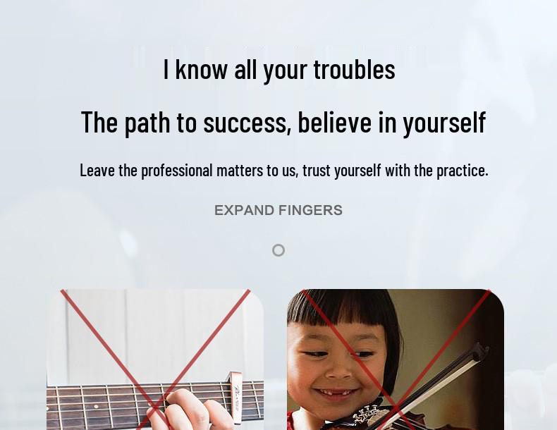 Left-Hand Guitar Finger Stretcher & Spreader - Universal Trainer for Musical Instruments