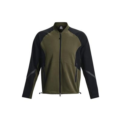 Куртка мужская с воротником-стойкой и застежкой-молнией, длинный рукав, зеленая 1377170-390