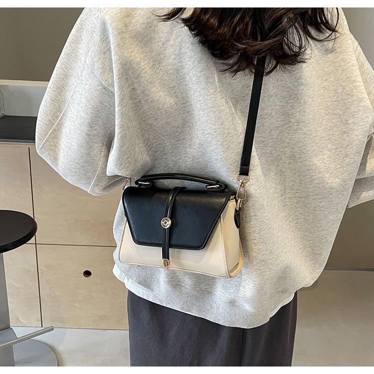 Женская сумка через плечо контрастного цвета, маленькая квадратная сумка