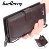 Men Fashion Business Artificial Leather Card Holder Wallets Large Capacity Zipper Coin Purse