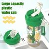Large Capacity Coffee Cup Sports Straw Plastic Water Cup Children Students Couples Portable Cups Water Bottle