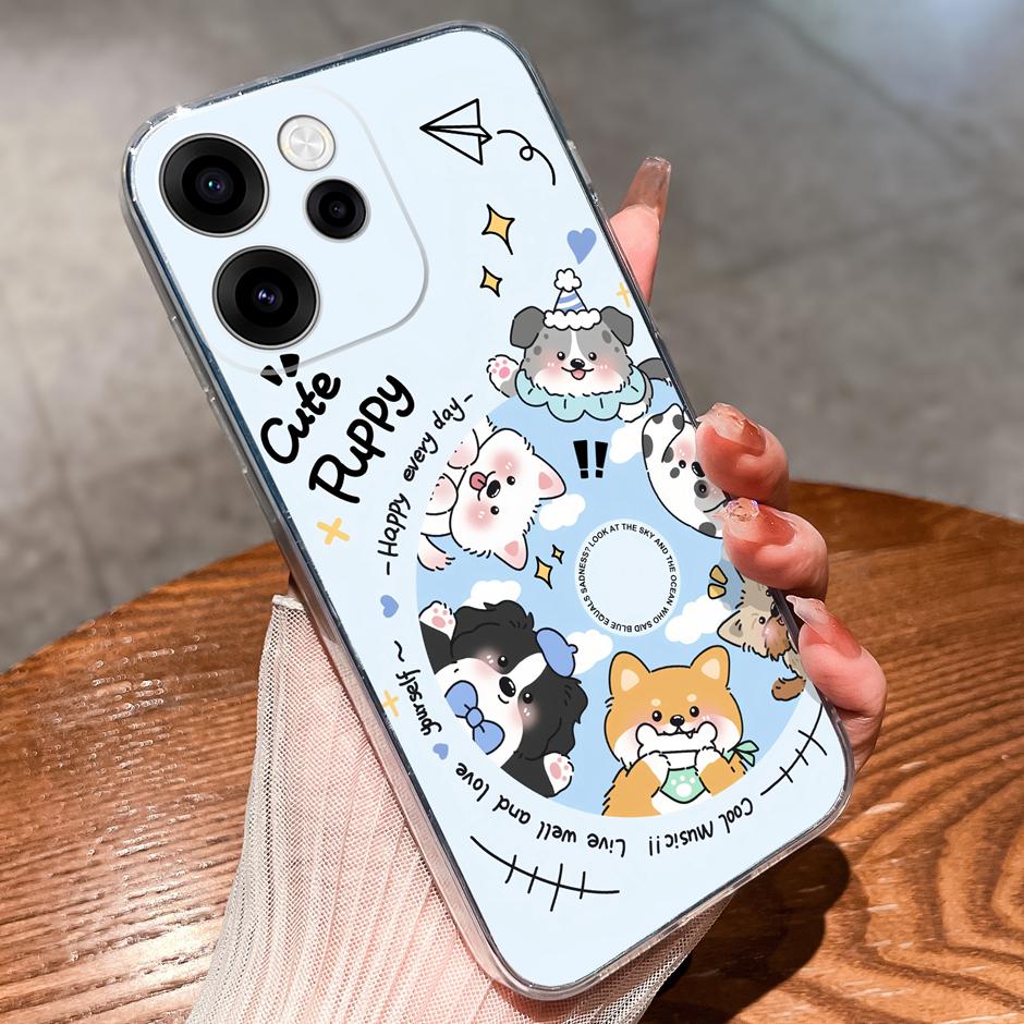 For OPPO Reno 15F 15 Pro Case Goldfish Rainbow Dog Dustproof Anti-drop Clear Phone Protector For oppo reno15pro reno15f Capinha