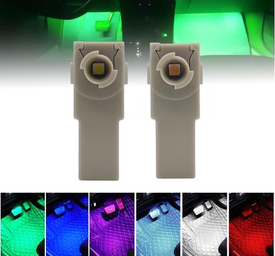 Светодиодная подсветка салона для ног Toyota многоцветная [2 шт.] (зеленый) [продукт]