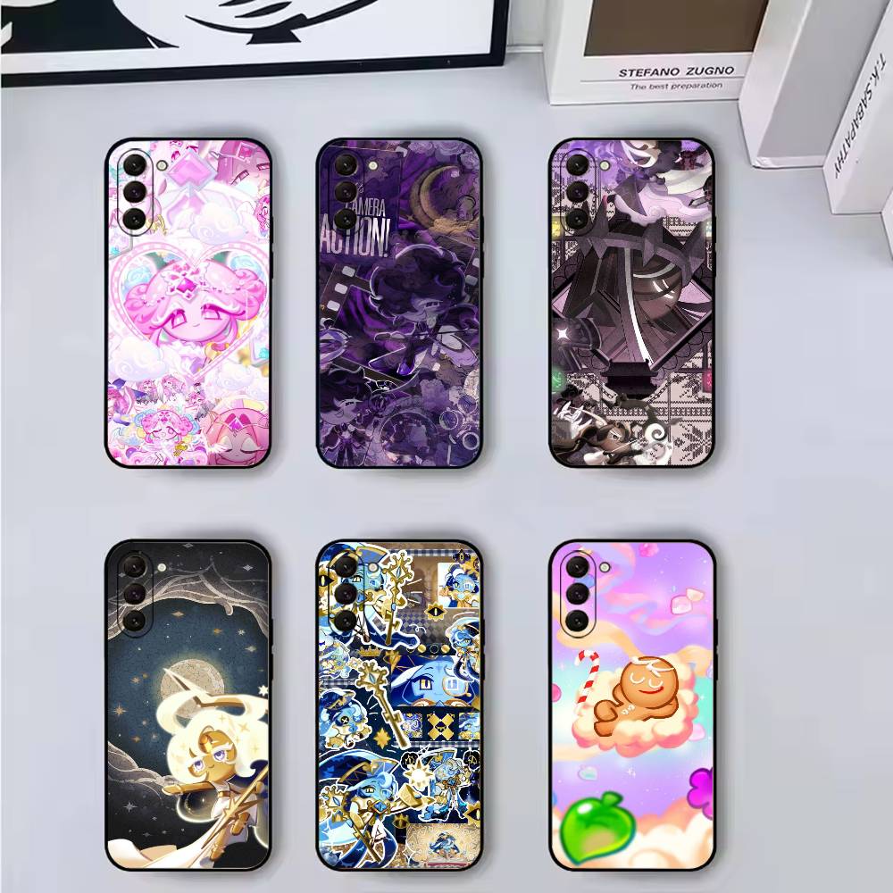 C-Cookie Run Game Phone Case Black Silicone Soft For Samsung Galaxy A73,A72,A71,A70,A53,A52,A51
