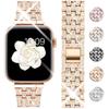 Классический бриллиантовый браслет для Apple Watch Band 41 мм 40 мм женский модный ремешок из нержавеющей стали iWatch Ultra 2 49 мм 9 8 7 6 SE 5 4 45 мм 44 мм